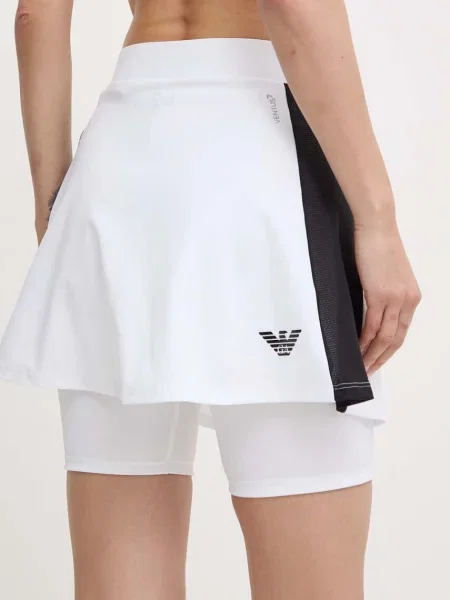 Спортивна спідниця Emporio Armani mini розкльошена білий