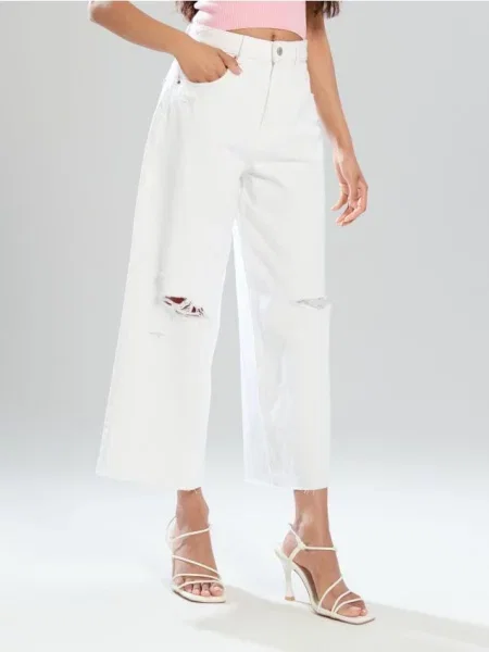 Джинси-кюлоти білий