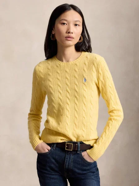POLO RALPH LAUREN De lână pulover Julianna cu adaos de cașmir galben