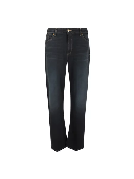 Szerokie jeansy 7 For All Mankind niebieskie