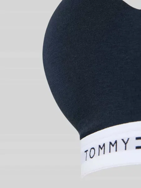 Biustonosz typu bralette z mieszanki bawełny i modalu Tommy Hilfiger granatowy