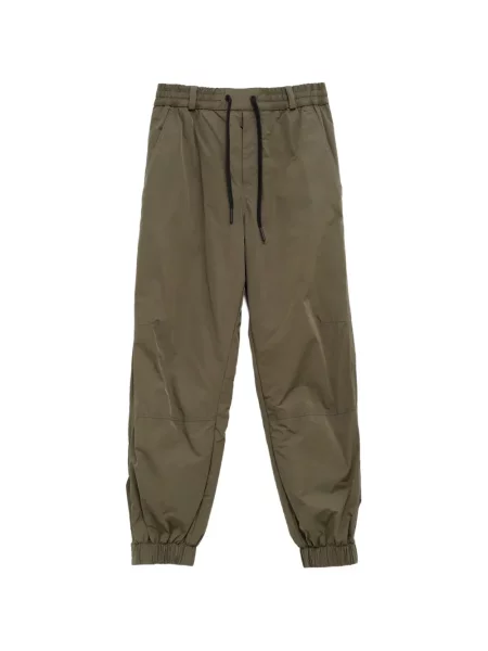 Pantaloni Moncler Grenoble alergare cu autograf cu cordon verde