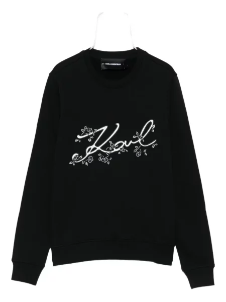 Hanorac Karl Lagerfeld cu model floral negru