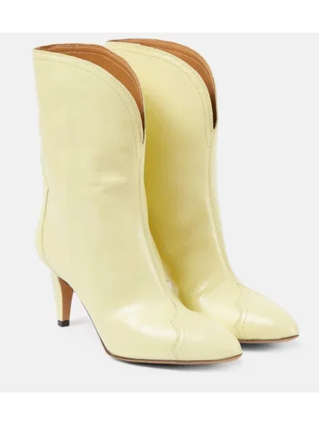 Cizme scurte Isabel Marant din piele galben