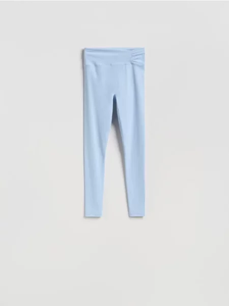 Reserved Легінси зі збірками блідо-блакитний блакитні