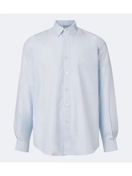 Cămașă Auralee din țesătură twill albastru