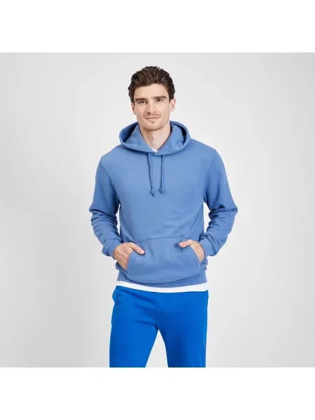 Ретро суичър с качулка Gap с качулка синьо