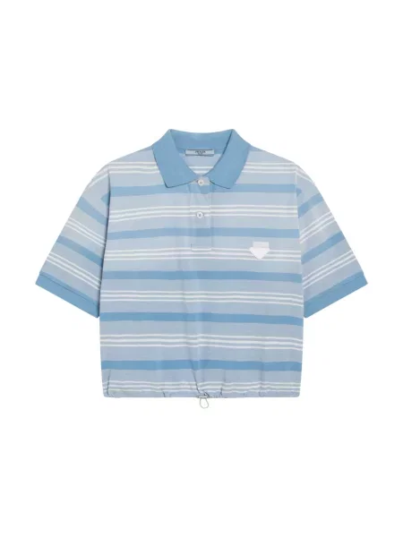 Pasek Prada w paski niebieski