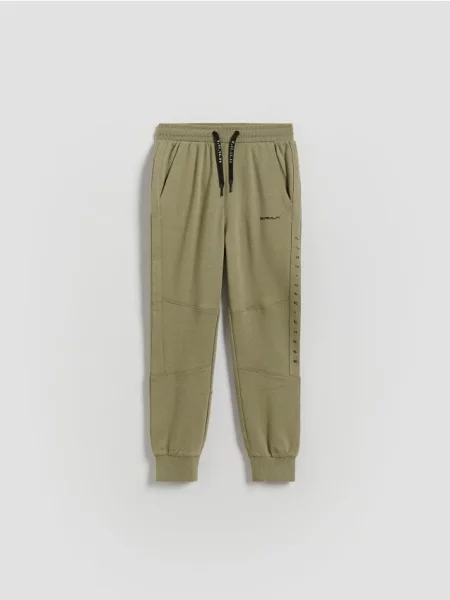 Reserved Спортивні штани slim fit пильно-зелений зелені