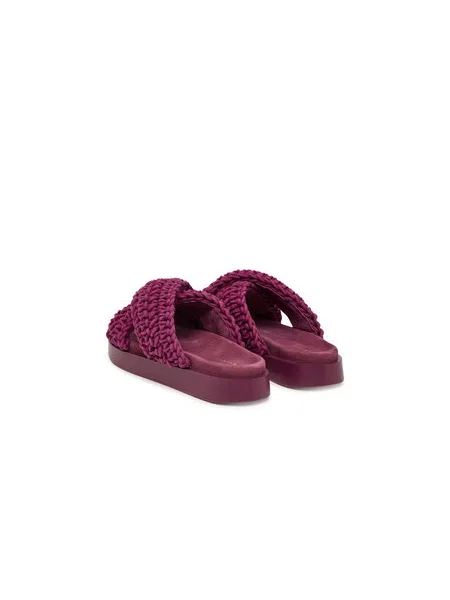 Papucs Inuikii Woven Bordó