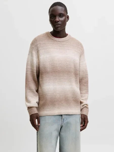 JACK & JONES Pulover JORMEADOWS / deschis maro