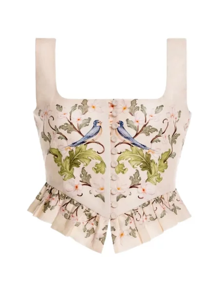 Top Agua By Agua Bendita cu model floral cu imagine