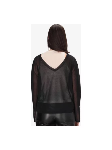 Sweter Pinko z krepy czarny