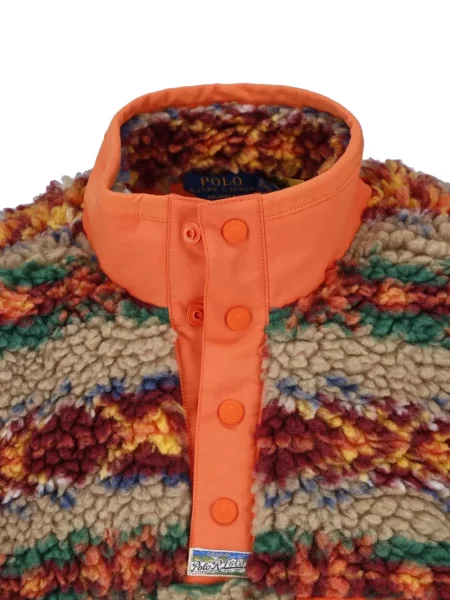 Fleece πουλόβερ Polo Ralph Lauren με κέντημα μπλε