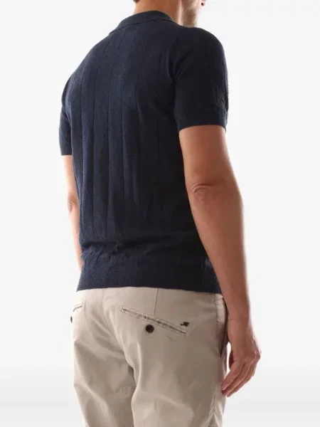 Tricou Jeordie's cu nervuri albastru