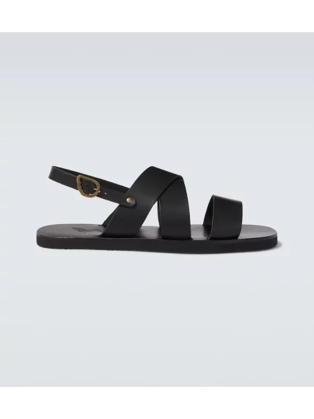 Sandale Ancient Greek Sandals din piele slingback negru