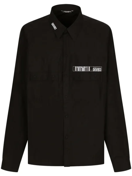 Cămașă Dolce & Gabbana cu imagine negru