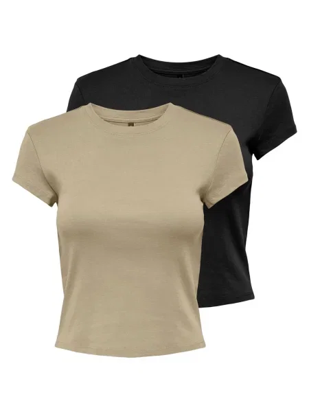 ONLY Tricou bej închis negru