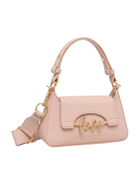 Love Moschino torebka z imitacji skóry różowa