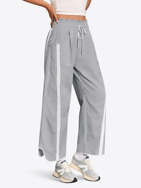 Imily Bela Pantaloni gri deschis alb
