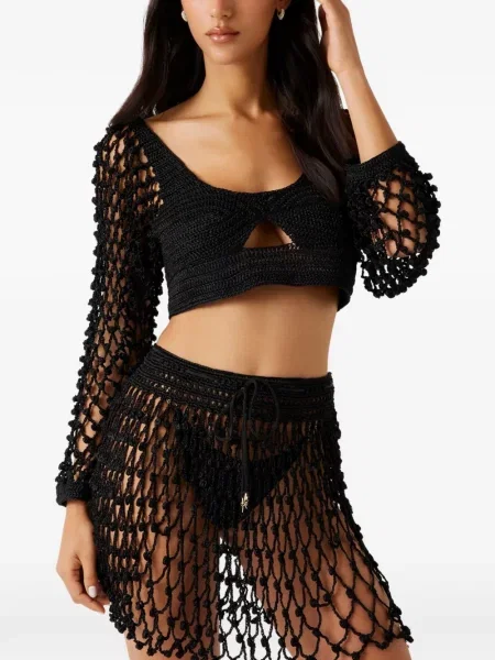 Top Guess tricotate negru