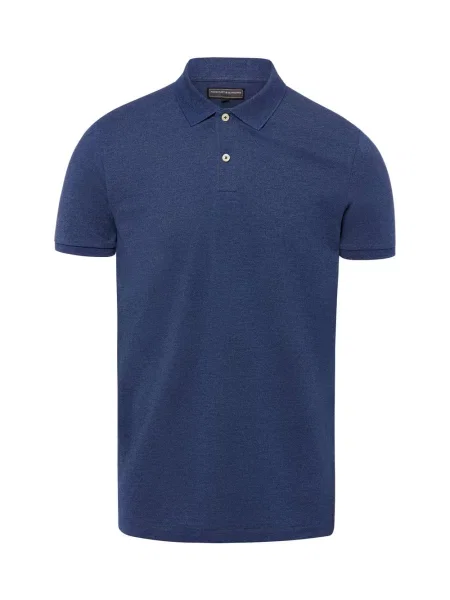 Finshley & Harding koszulka polo Mężczyźni marmurkowy S niebieski
