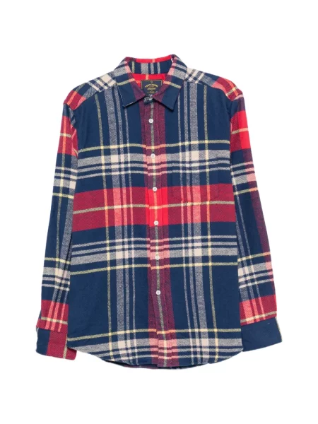 Cămașă Portuguese Flannel în carouri de flanelă albastru