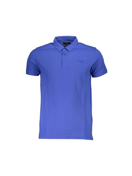 Krótki polo Cavalli Class z krótkim rękawem niebieskie
