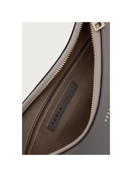 Furla torebka hobo skórzana Margot S brązowa