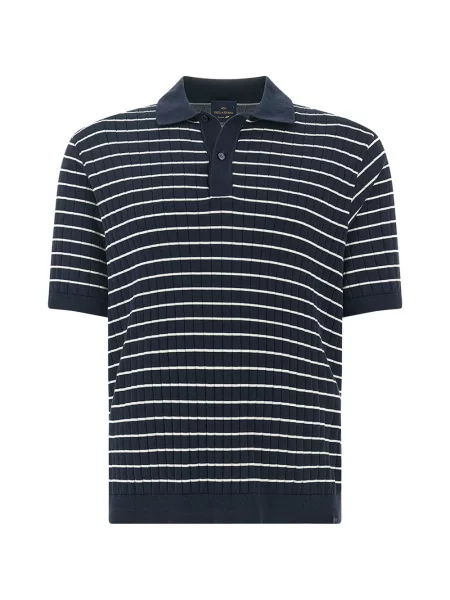 Tricou polo Paul & Shark cu dungi albastru