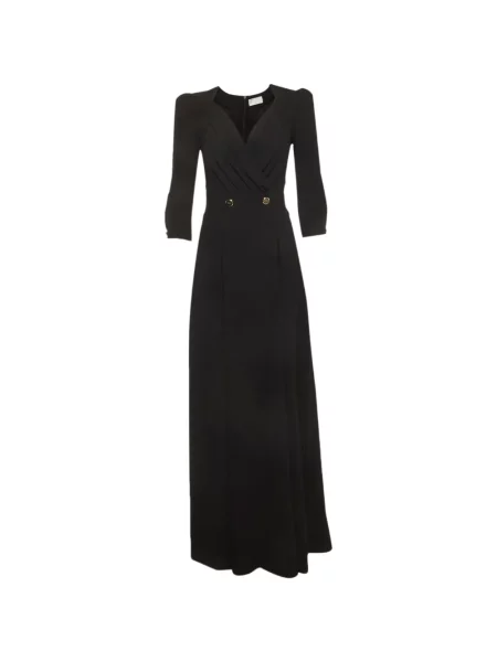 Rochie maxi Elisabetta Franchi din crep negru