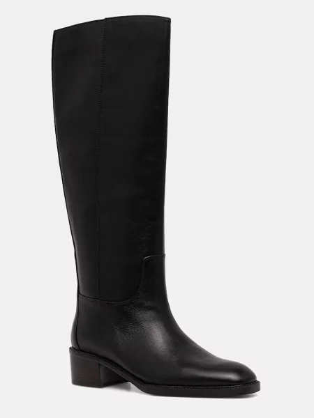Кожени ботуши Jeffrey Campbell LADA с равна подметка черно