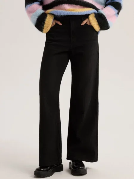 Широкі джинси DIVERSE Frano бавовна/еластан чорний