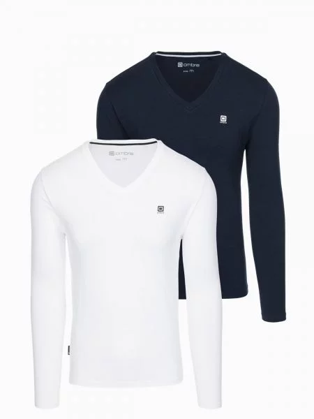 Tricou mânecă lungă Ombre cu decolteu în V