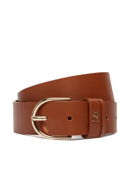 TOMMY HILFIGER Opasky ESSENTIAL EFFORTLESS koňaková hnedá