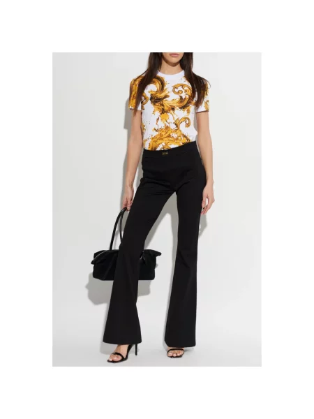 Spodnie Versace Jeans Couture dzwony czarne