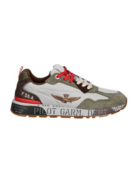 Sneakersy Aeronautica Militare zamszowe