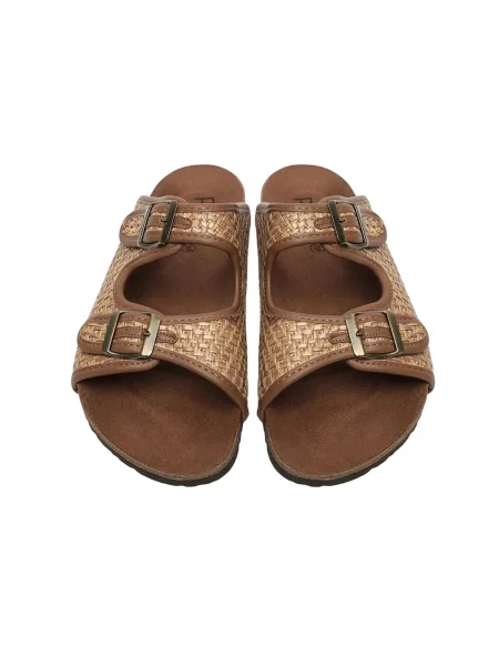 Penti Nizki natikači PENTI Damen PIA Slides karamel