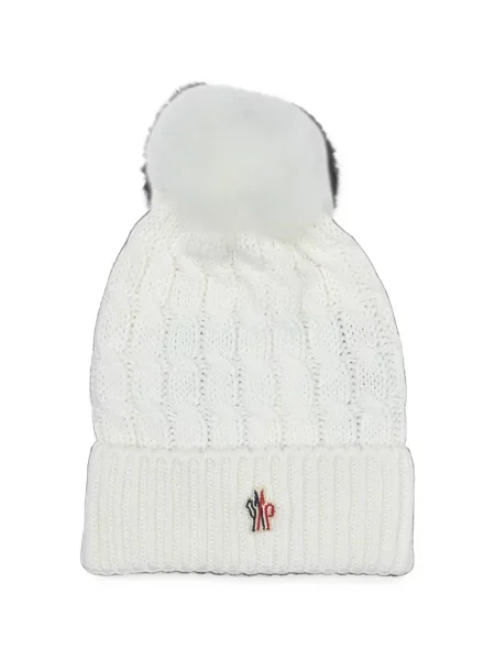 Căciulă Moncler Grenoble tricotate alb