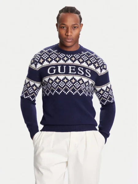 Guess Pulover Bleumarin