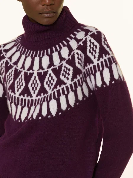 The Mercer N.Y. Golf Z Kaszmiru lila biały