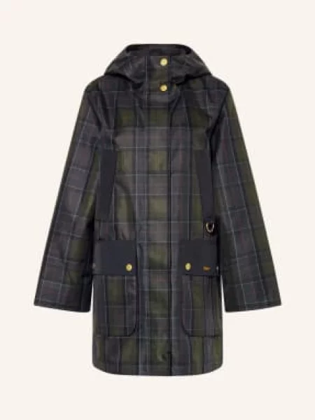 Barbour Parka Rotsea tmavě modrá / tmavě / khaki červená