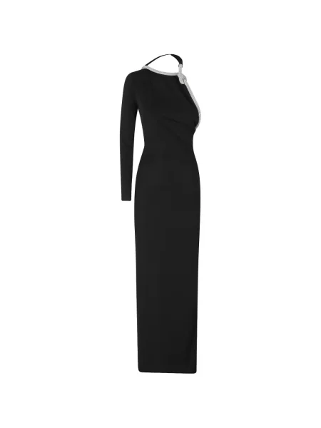 Rochie maxi Alessandro Legora cu un umăr gol negru