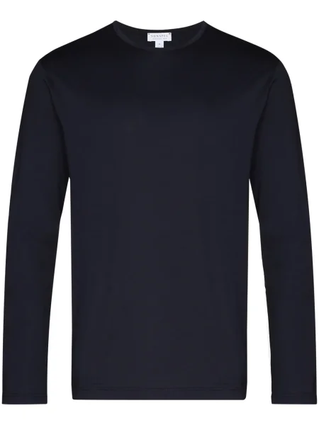 Tricou Sunspel lung albastru