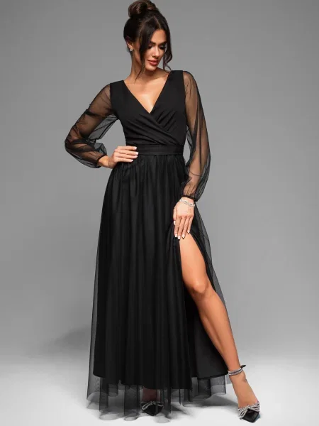 Rochie de seară Edoti de costum negru