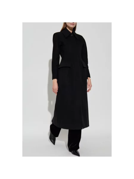 Płaszcz Alexander Mcqueen wełniany czarny