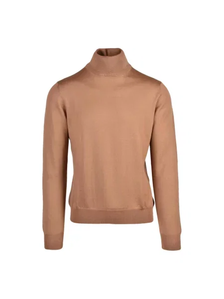 Sweter z golfem Gran Sasso wełniany brązowy
