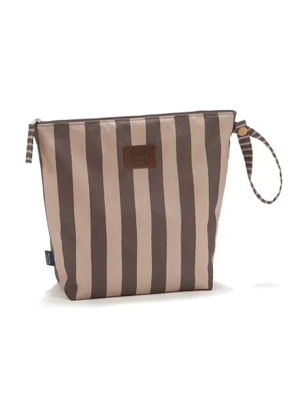 La Millou kozmetička torbica STRIPES BROWN smeđa