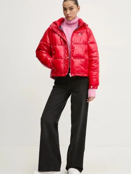Tommy Jeans Bunda červená