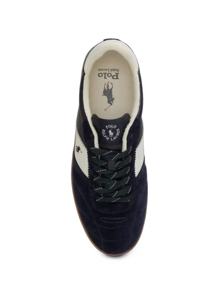 Sneakers Polo Ralph Lauren σουέντ με κορδόνι καφέ